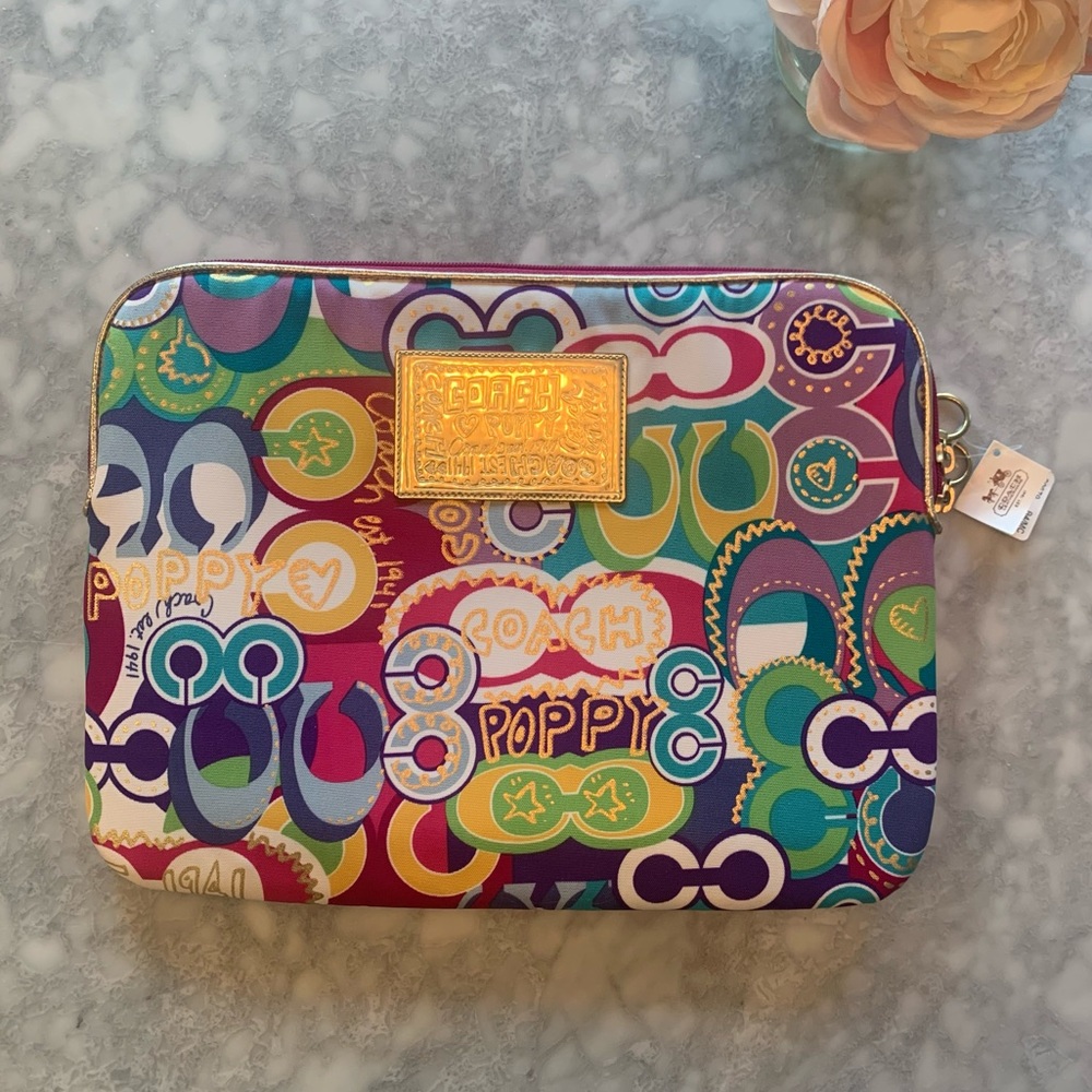 Coach Poppy Multicolor Zip Pouch